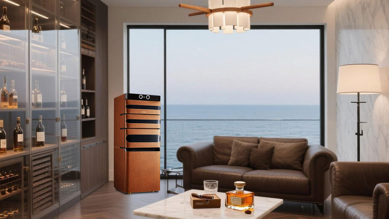 Leather, Wood, and Light — The Luxury Philosophy Behind Cigar Cabinet Design