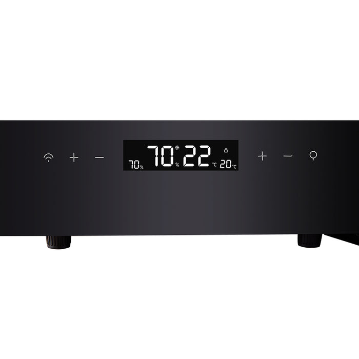 Afidano 400 Count Cigar Humidor Cabinet Exterior in Steel, Temperature and Humidity Control with Touch Panel