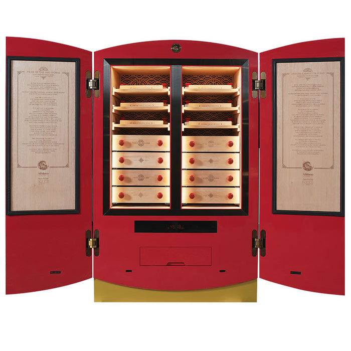Afidano 2026 Fire Horse Year Limited-Edition Cigar Humidor – Spanish Designer Edition with Compressor Cooling & Cedar Interior